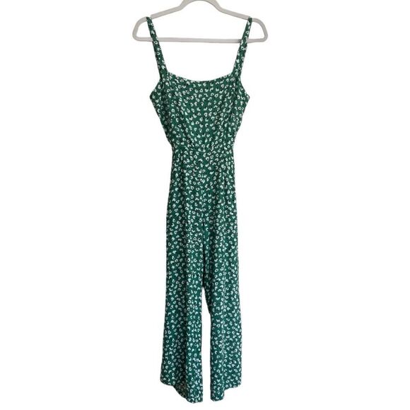 Faithful The Brand Playa Jumpsuit in Vintage Bloom Green - Picture 2 of 11